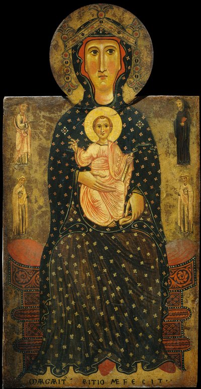 Madonna auf dem Thron mit Kind von Unbekannt Unbekannt
